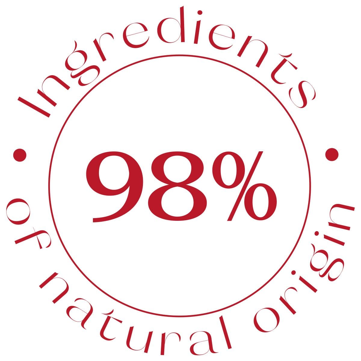 98% componentes de origem natural