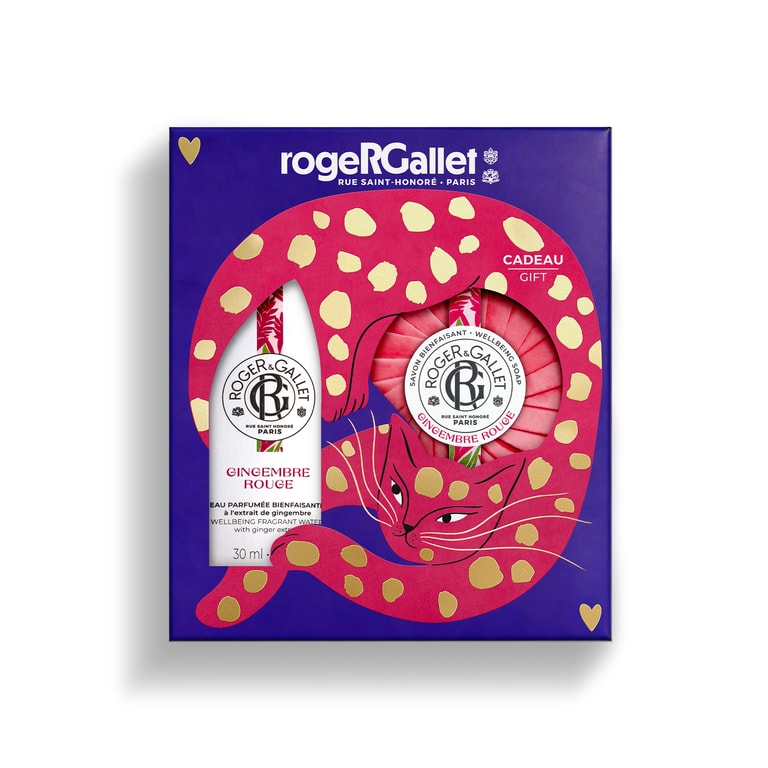 Gingembre Rouge Coffret Natal água perfumada de bem-estar + sabonete redondo de bem-estar