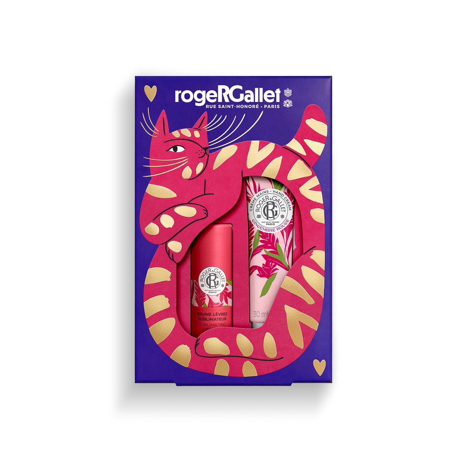 Gingembre Rouge Coffret Natal bálsamo labial sublimador + creme de mãos de bem-estar